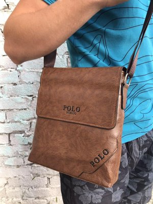 Стильная деловая мужская сумка POLO через плечо лучшего качество! 9257 фото