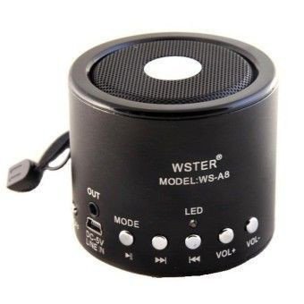 Колонка Мини портативная WSTER WS-A8 с MP3, USB и FM-pадио ЧЕРНЫЙ 9274-1 фото