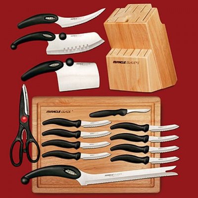 Набор профессиональных кухонных ножей Miracle Blade 13 в 1 3811199 фото