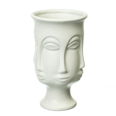 Керамическая ваза "Лик" белый цвет 20.5 см 8723-001 8723-001 фото
